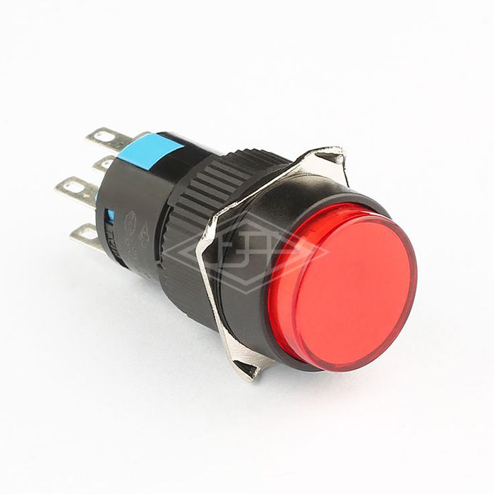 AD 16mm 220v led latching illuminated push button switch good quality