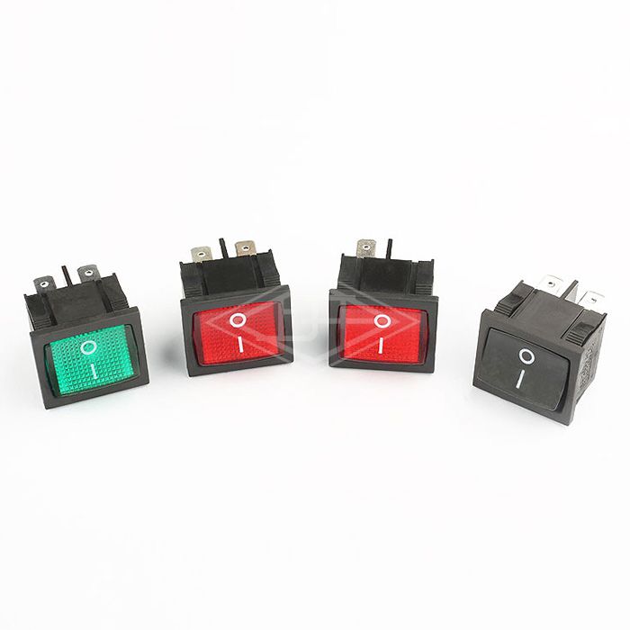 Hot sale red 6a 250v t120 kcd5 on off on illuminated rocker switch