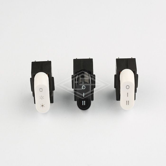 T85 55 Plastic Oval off-on-on Hair Dryer Rocker Switch