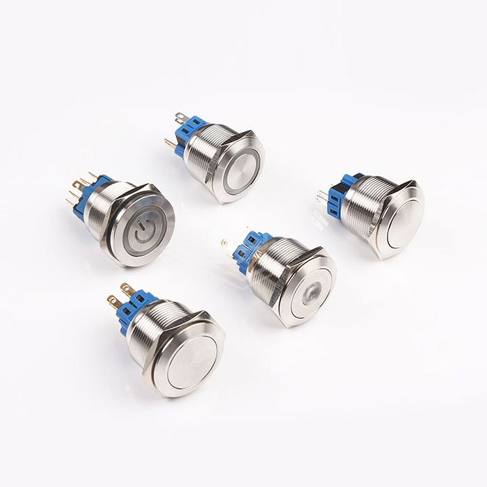 16MM dome button 6Pin screw terminal momentary metal push button switch