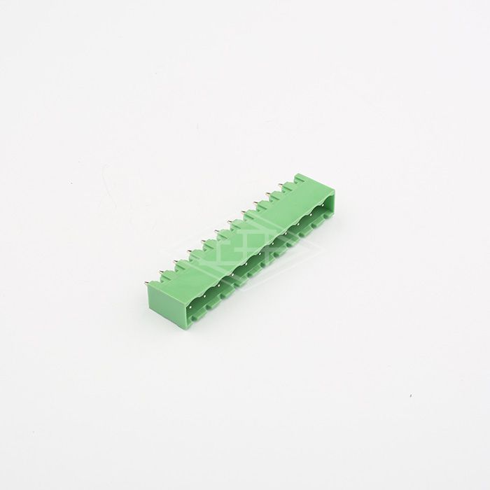 Factory direct sales 5.0mm 5.08mm plastic male terminal block connector green