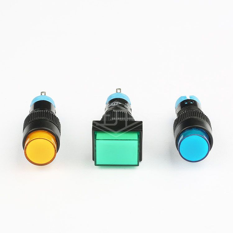 10mm push button switch 3 pins 1no1nc push button switch latching blue round electronic push button switch