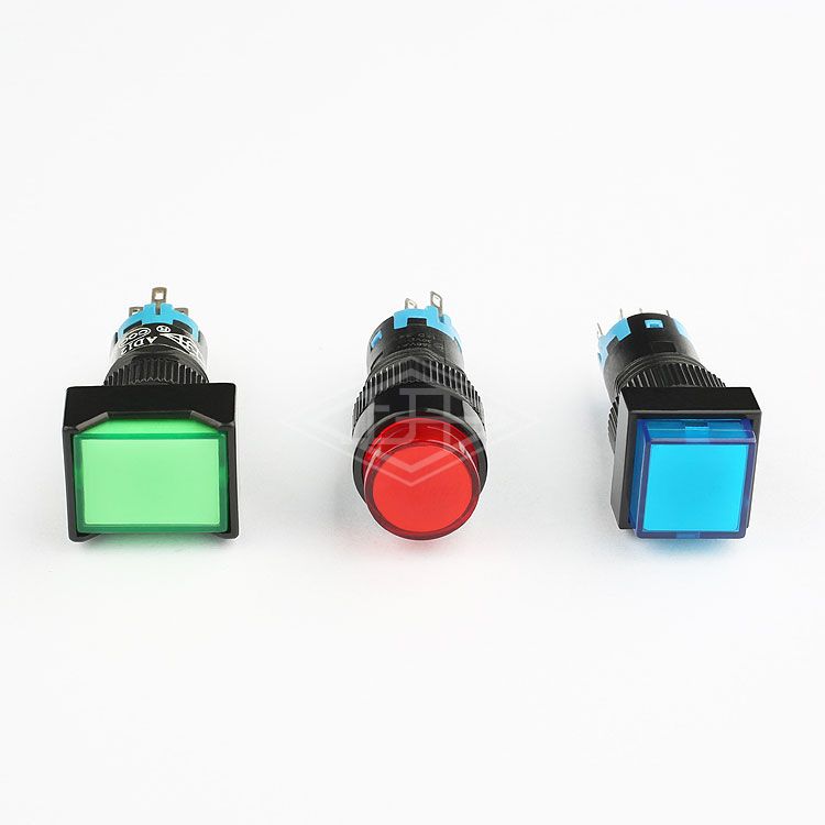 12mm 8 pin push button switch illuminated latching push button switch rectangular green led lighted push button switch