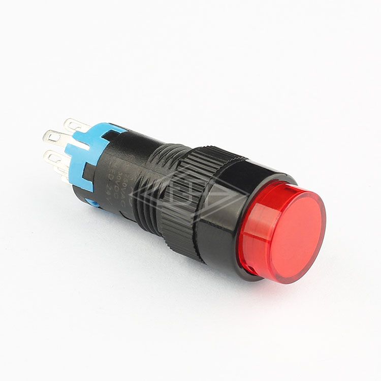 12mm 5pin push button switch led lighted self lcoking push button switch illuminated round green push button switch