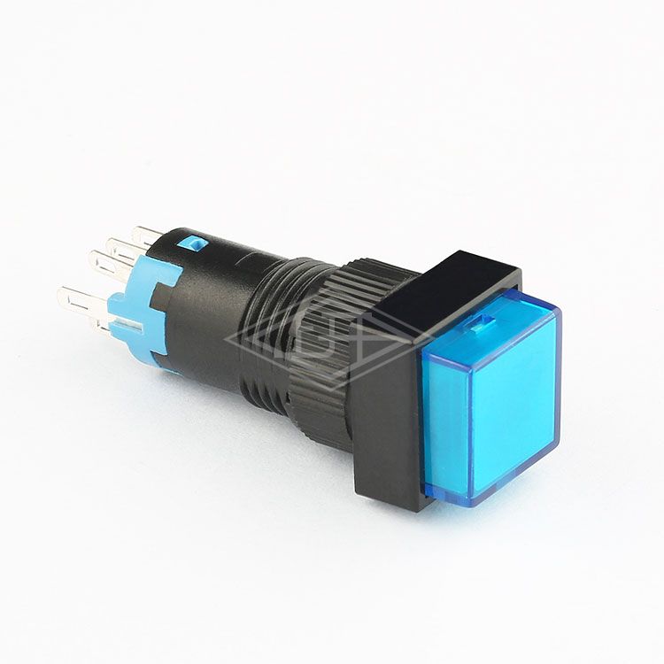 12mm 8pin push button switch 3a 250vac led illuminated push button switch self locking round bule push button switch