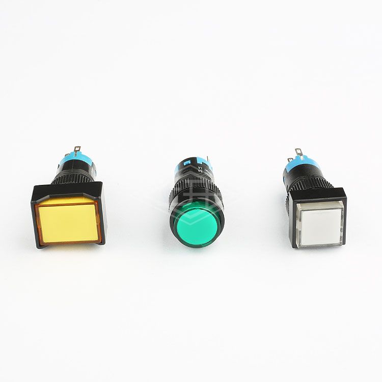 12mm 3pin push button switch illuminated latching push button switch led lighted square blue 3a 250vac push button switch