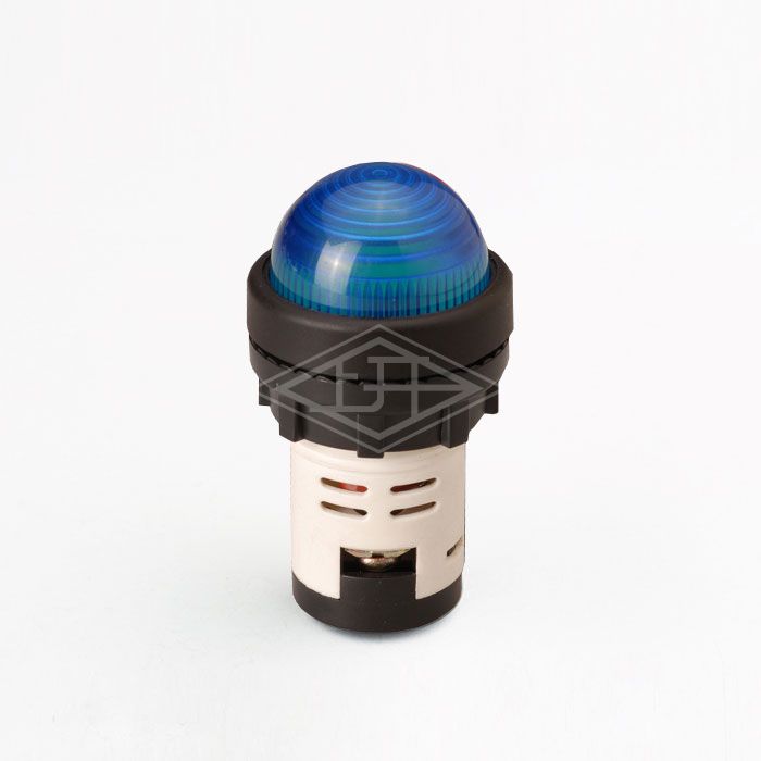 22mm 24vdc blue color dome-shaped waterproof indicator light