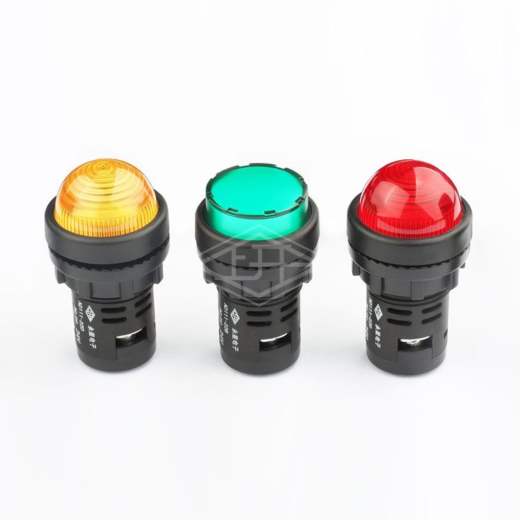 22mm 24vdc blue color dome-shaped waterproof indicator light