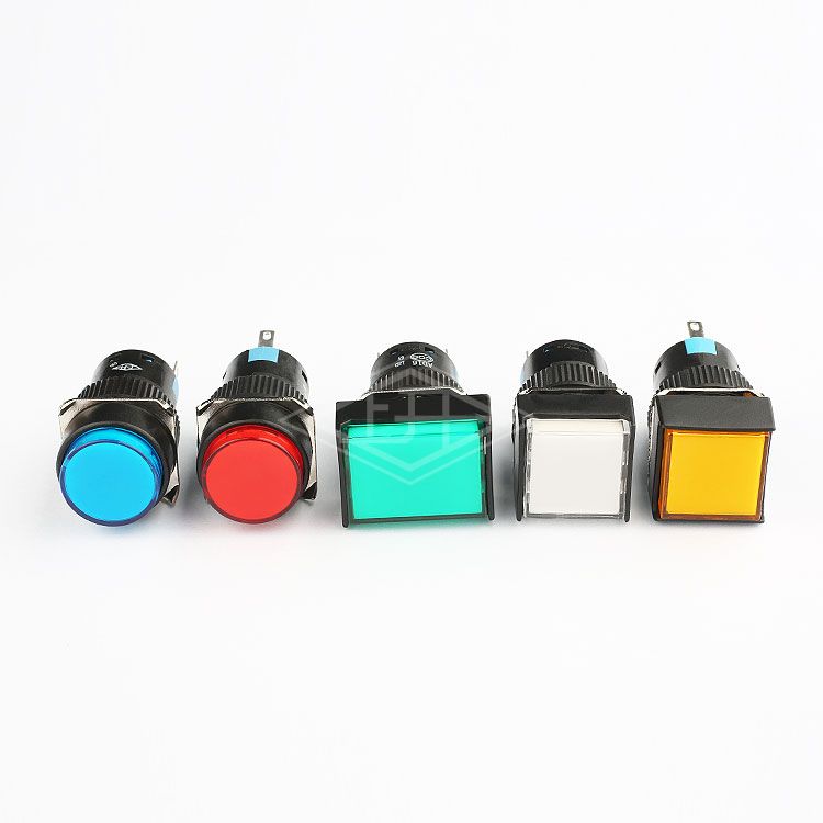 16mm 5pin push button switch illuminated self locking push button switch single pole round red push button switch