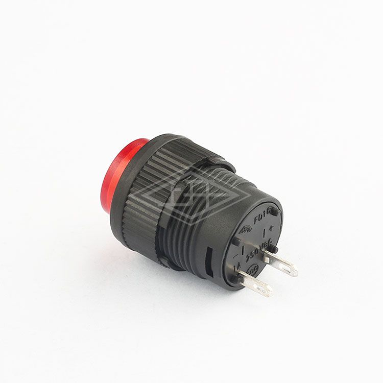 16mm self locking push button switch 4 pin illuminated push button switch led lighted red round pushbutton switch