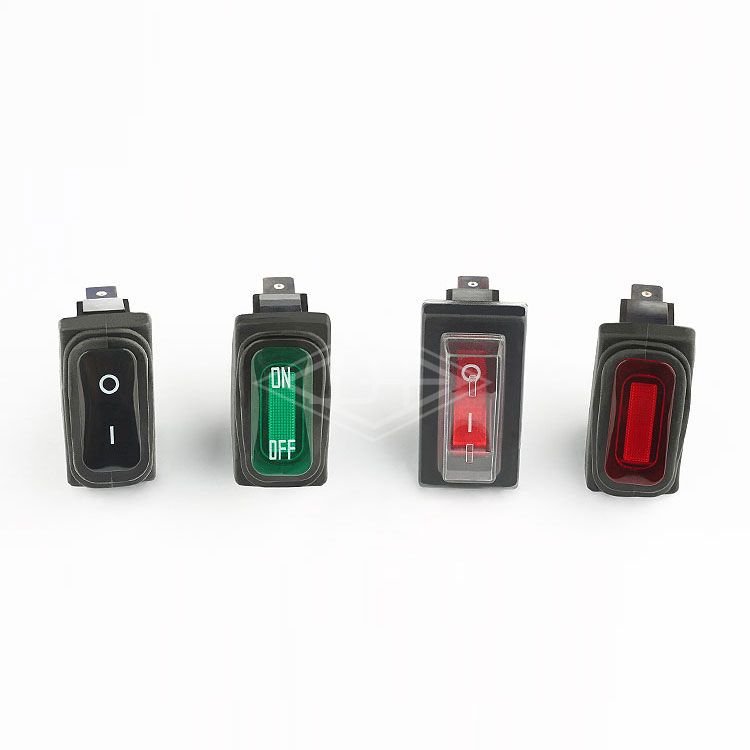 KCD1 2 pins SP ST black  waterproof  rocker switch