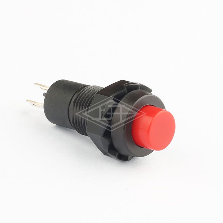 10mm 2 pin push button switch spst normal on pushbutton switch self locking red buton 1a 250vac pushbutton switch