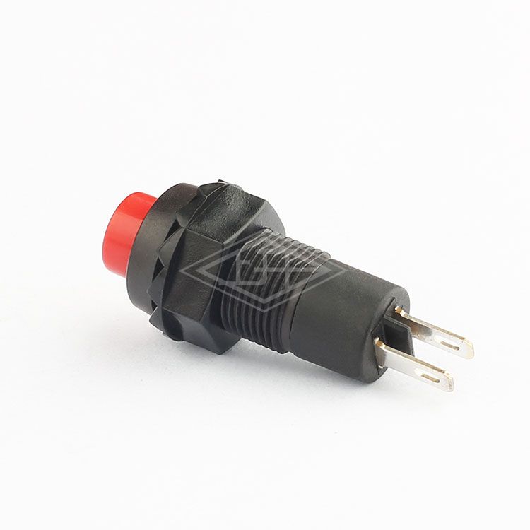 10mm 2 pin push button switch spst normal on pushbutton switch self locking red buton 1a 250vac pushbutton switch