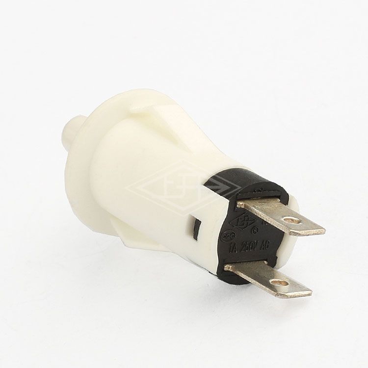 2 pin push button switch 12mm 1A 250vac mini switch push button plastic normal on pushbutton switch for refrigerator door 10mm button white switch snap in