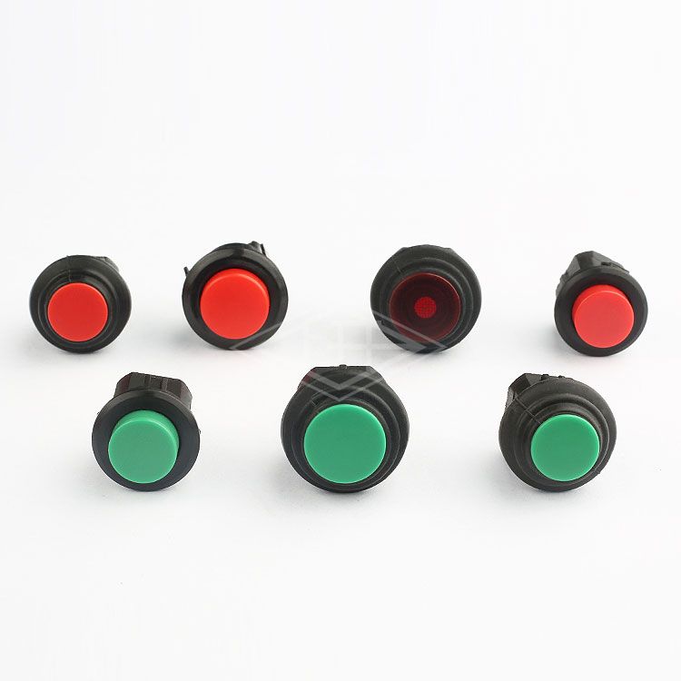 round 14mm push button switch waterproof 2 pin sp 3A 250V AC switch push button self locking push button switch for baby strollers