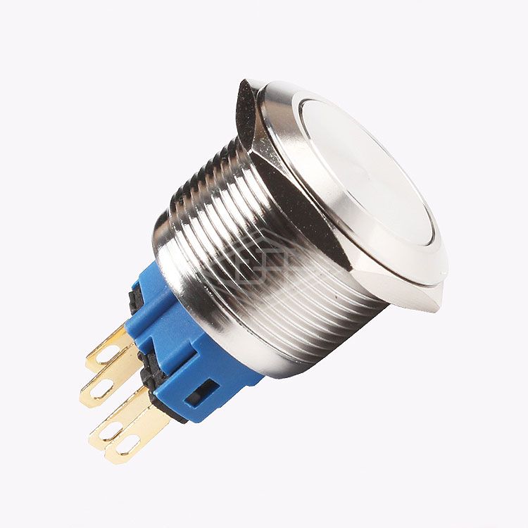 round 22mm panel pushbutton switch 5a 250vac waterproof push button switch stainless steel mental push button switch