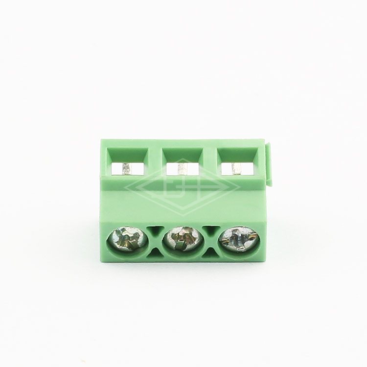 distribution male female connector plug in brass screw terminal block 3.81mm