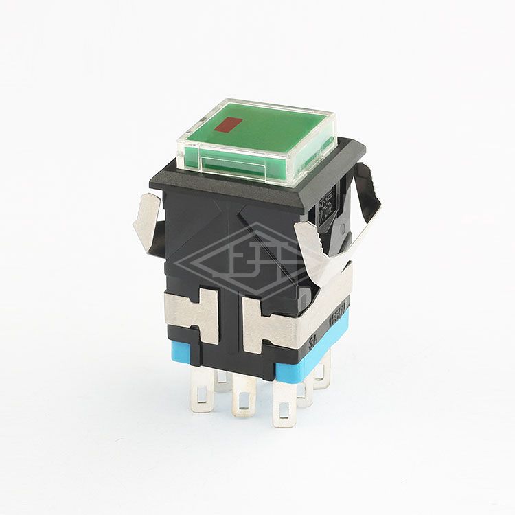 point led light push button switch self locking 8 pins double pole push button switch illuminated power on off switch push button