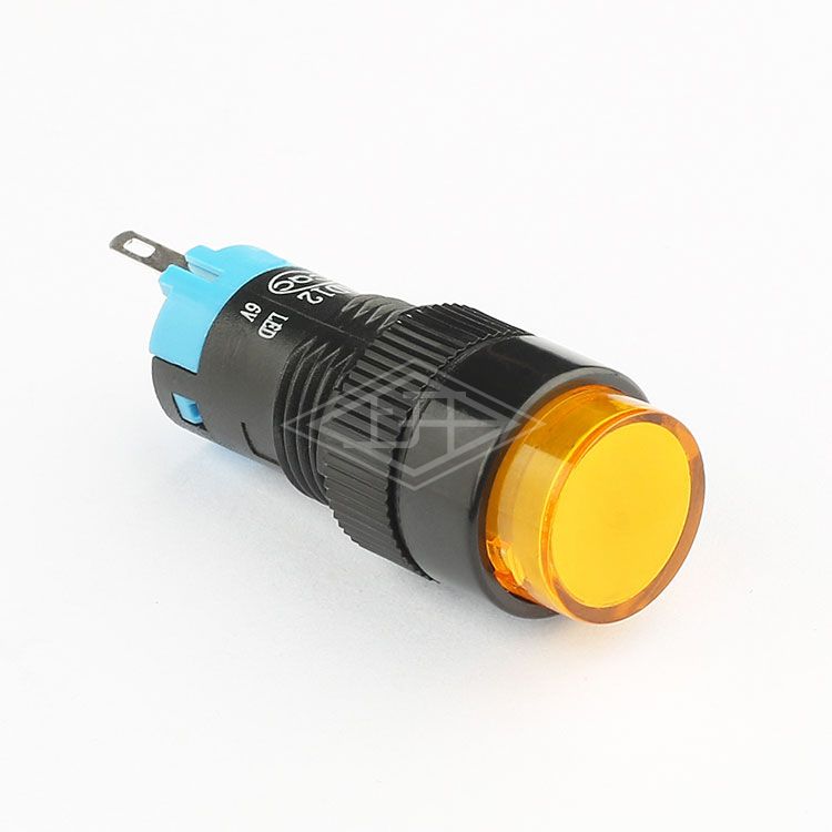 24v round 2 pin indicator light yellow pilot lamp