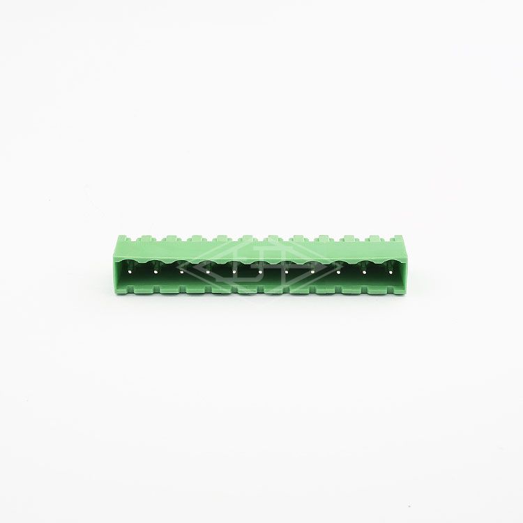 Factory direct sales 5.0mm 5.08mm plastic male terminal block connector green