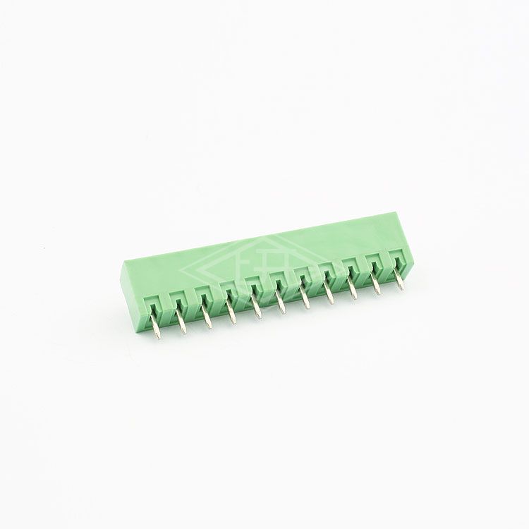 Factory direct sales 5.0mm 5.08mm plastic male terminal block connector green