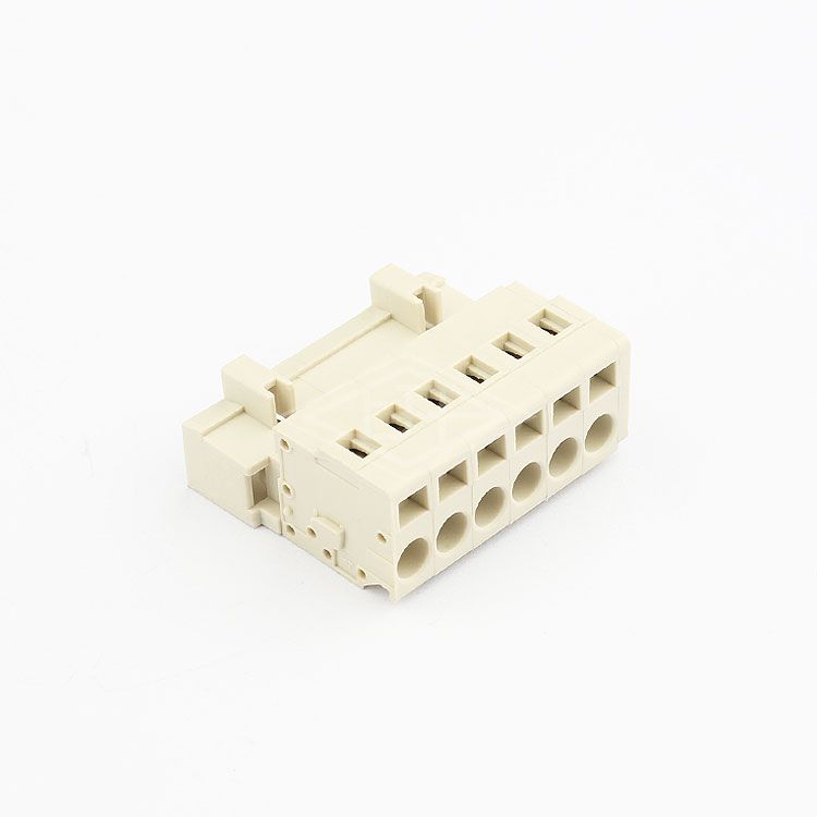 factory supplier  YE 6 pin 16A 300V AC white terminal block