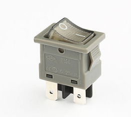 KCD6 4pin gray 6A 250V AC rocker switch