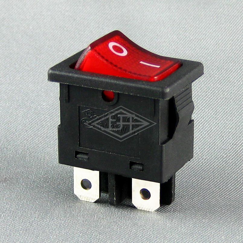 KCD6  6A black red on off rocker switch