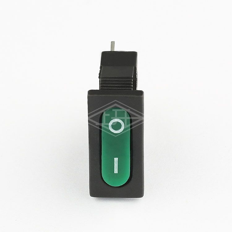 KCD7 2 pins on-off waterproof  black green Rocker Switch