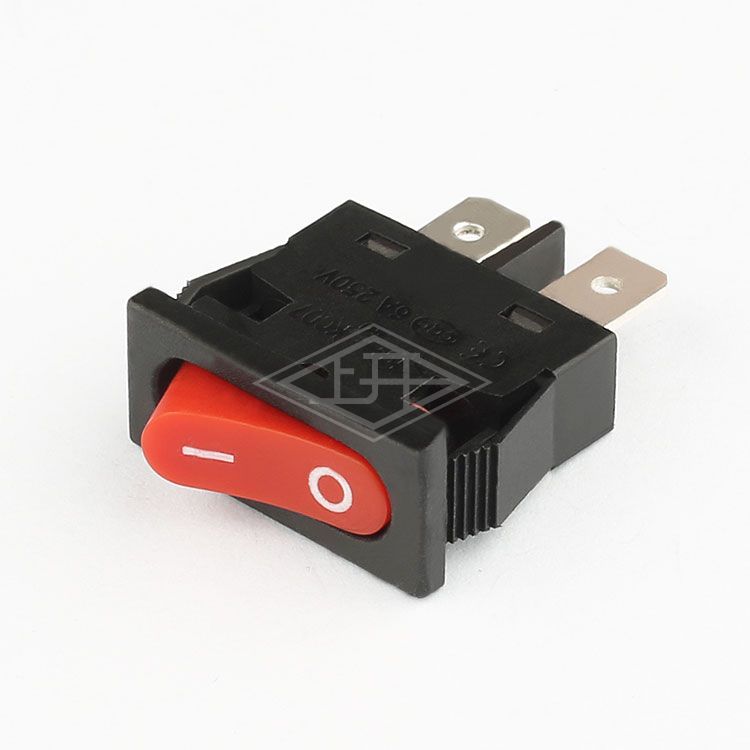 KCD7 2 pins waterproof  On Off black red Rocker Switch