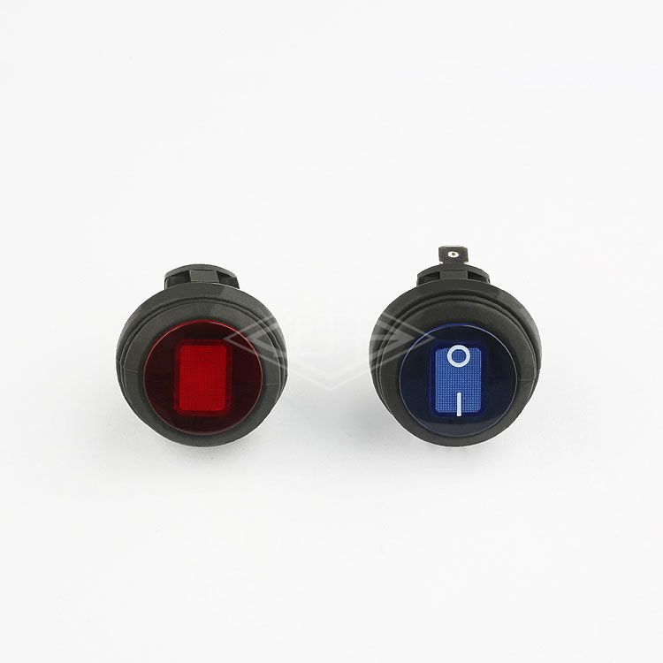 KCD8 3 pins waterproof on off  blue illuminated rocker switch