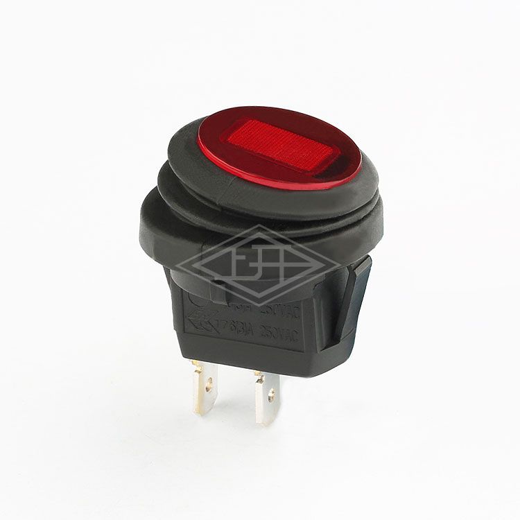 KCD8 3 pins waterproof red round on off rocker switch