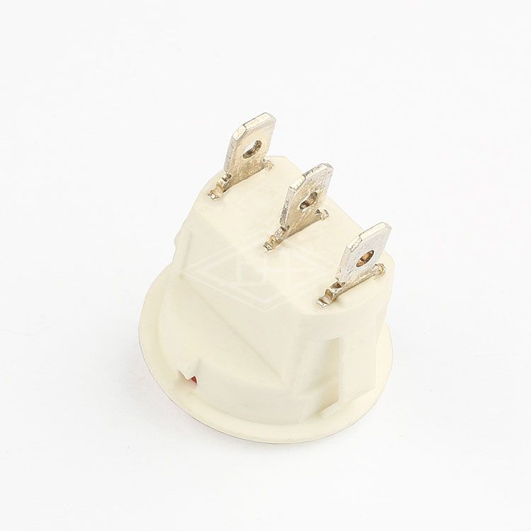 KCD8 3pin on off white red round rocker switch