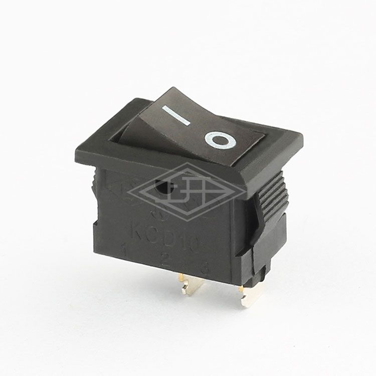 KCD10 2Pin on off sp st black  Rocker Switch