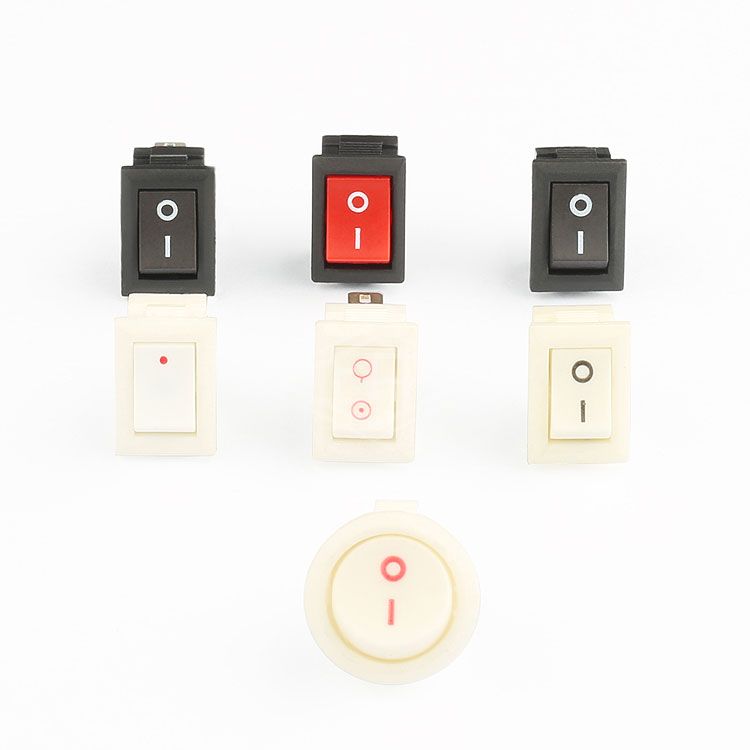 KCD10 on off 2 pins white housing red marking Rocker Switch