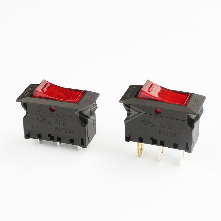 SCB on off illuminated overload circuit breaker rocker switch