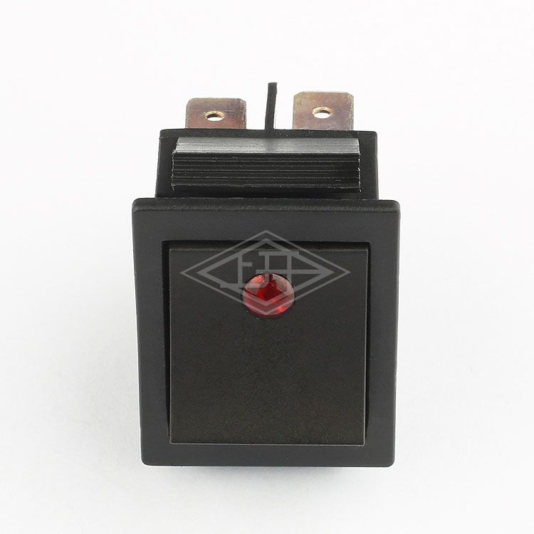 KCD2 6pins DP DT red luminous point rocker switch