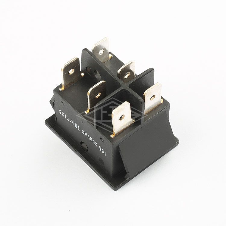 KCD2 DPDT 6 pins on off white rocker switch