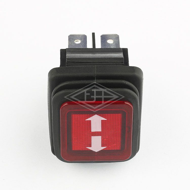 KCD2 DPDT illuminated momentary waterproof rocker switch