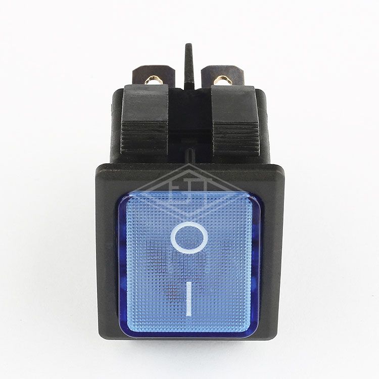 KCD2 DPST 4 pins blue illuminated waterproof rocker switch