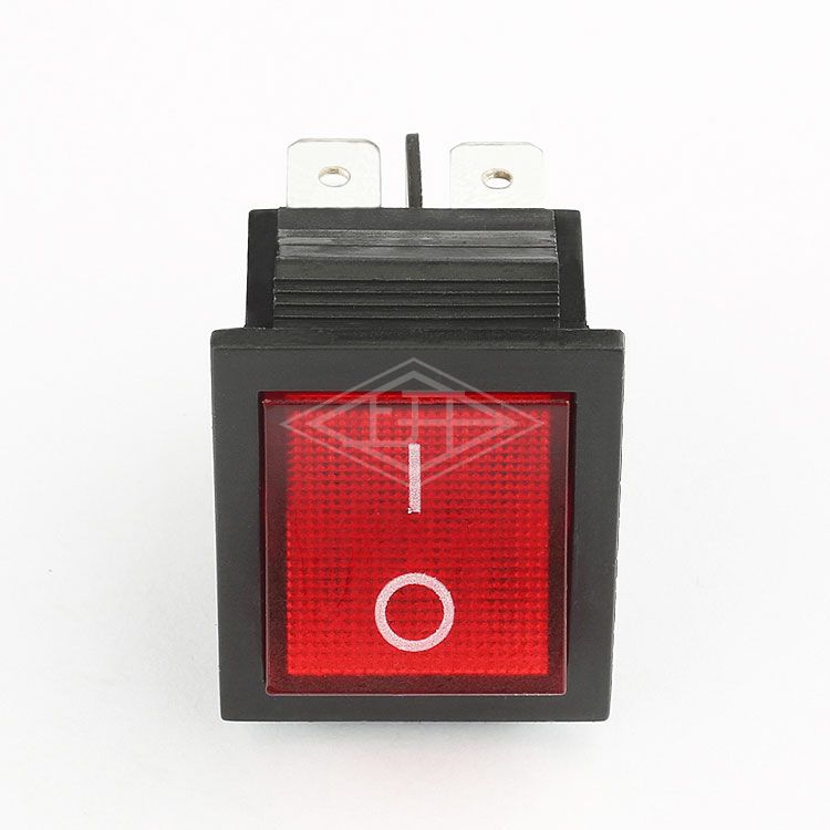 KCD2 red 6 pins DPDT on off illuminated rocker switch