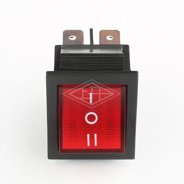 KCD2 red 6 pins on off on DPTT illuminated rocker switch