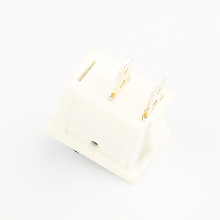 KCD3 6A250 2pins white arc-shaped rocker switch