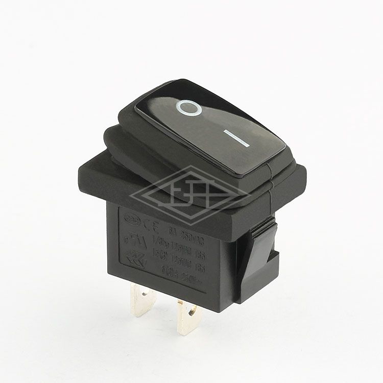 KCD3 10A 250v AC T105 Black Miniature On Off Waterproof Rocker Switch