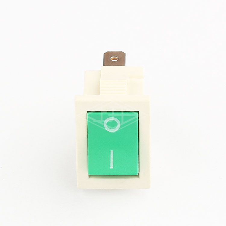 KCD3 T105 Green Plastic 2 Pin Mini Rocker Switch