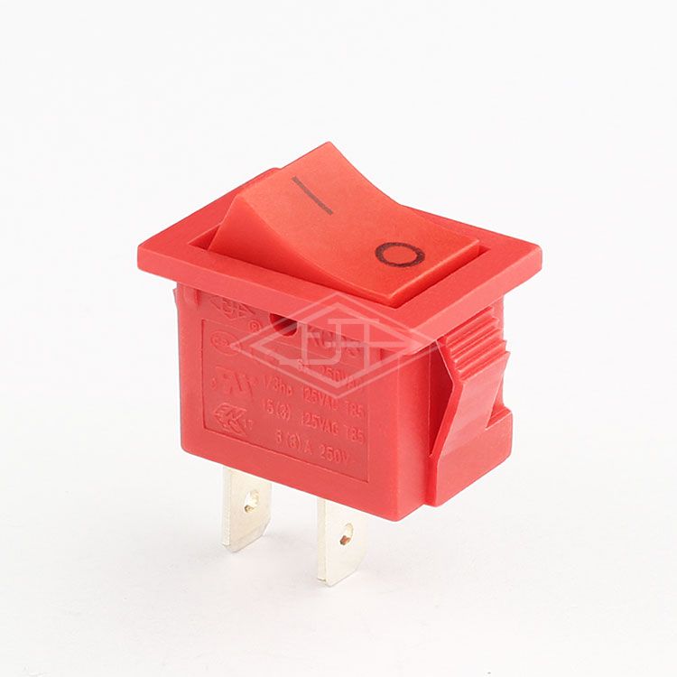 KCD3 T105 Red Single pole Plastic 2 Pin Mini Rocker Switch